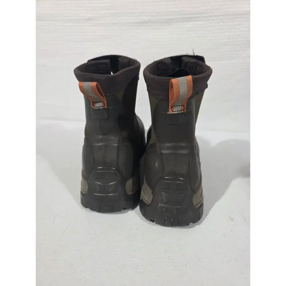 Muck Boot Company Mens Size 13 Waterproof Ankle Work Boots Brown Zip Outdoor
